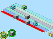 Remove Everything 3D free online game screenshot showing blocks falling on a conveyor belt