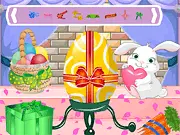 Easter Egg Decorating online free game, paint and design eggs with ribbons and Easter items