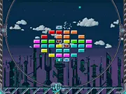 Play Heth Arcade Game Online free. Fast-paced pong game screen showing paddles, a ball, and various power-ups and bombs with pixel graphics.