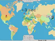 Where's Your Country free online geography quiz game world map