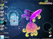Magic Fin free online game screenshot showing a colorful, magical fantasy fish with a large tail