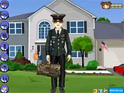 Coming Home free online story game image showing a soldier reuniting with their emotional family