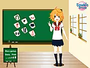 Play Akira School Dress Up free online game, girl choosing stylish student uniform and outfit