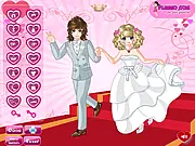 Play Wedding Day Dress Up free online, help bride Luna choose gorgeous wedding dress and groom Peter choose suit