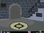 Where is the Halloween Jack free online game screenshot, showing a spooky, locked room with hidden objects and Halloween decorations