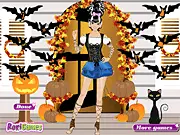 Sweet Halloween Style Dress Up game image of a girl in a cute Halloween costume | Play free online dress-up game