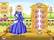 Princess Awena Dress-Up free online game screenshot, a beautiful princess in a gorgeous gown and crown