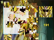 Demigod Puzzle free online game, piecing together a scattered fantasy image against a timer
