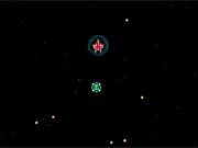 Evasive Maneuvers Plus online arcade game showing a small player object dodging many enemy bullets and collecting powerups, free dodge game