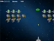 Alien Intruders 1 free online game, classic space shooter game, destroy space invaders and collect weapon power-ups