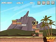 Rolly Stone Age free online physics puzzle game saving woolly mammoths from cavemen