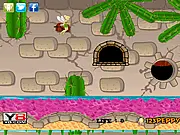 Screenshot of Tinkerbell Escape puzzle game, showing the fairy trapped in a room and objects that can be clicked to solve the mystery. Play free online.