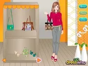 Boyfriend Jackets dress up game screenshot, styling a fashion model in an oversized jacket, play free online fashion game