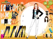 Women's Tuxedo Dress Up game screenshot, elegant female model wearing a tailored tuxedo, free fashion game