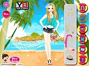 Lisa and Hammock Dress Up free online game, styling a girl in beachwear for a summer holiday by the sea