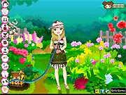 Dream Garden Girl free online gardening game where player plants and grows flowers, simulation game for PlayArcadeHub