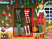 Little Christmas Cutie Dress Up free online game, dressing a character in Christmas outfits, play festive fashion game on PlayArcadeHub