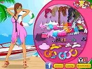 Going to the Beach dress up game, colored swimming suit, tropeziennes shoes fashion, play free online