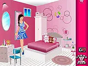 Screenshot of Where is my Diamond online game showing a detailed bedroom with various objects, challenging players to find the hidden diamond