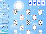 Winter Solitaire free online card game, classic Klondike Solitaire, move cards to foundations