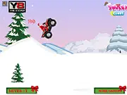 Christmas Gift Race free online game, Santa driving snow automobile, collect Christmas presents game