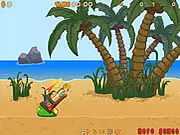Playing Ragdoll Launcher free online game, shooting a ragdoll from a cannon to earn money and upgrades