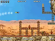 Rocketville free online action game - Controlling a flying missile to hit and destroy alien monsters