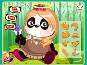 Free online girl game I Love Panda Dress Up with a cute panda selecting clothes