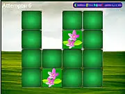 Screenshot of Springtime Flower Match memory game showing several turned-over cards and two revealed matching flower pictures