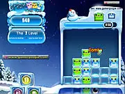 Play Break The Ice free online collapse game keeping blocks below the water line before time runs out