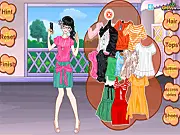 iPhone Photoshoot dress up game screenshot, girl posing for selfie with new phone, trendy fashion outfit, play free online game