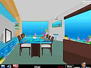Play Fish Tank Room Escape online, point and click puzzle game, find objects to escape room