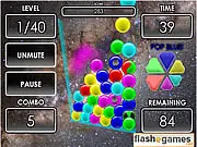 Bubble Blast Redux game screen, 3D falling bubble puzzle, addictive online physics game