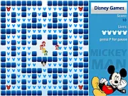 Mickey-Man free online arcade maze game screenshot with Mickey avoiding ghosts