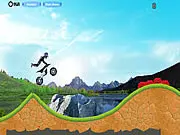 Stunt Tracks 2 motorcycle game on a balancing beam. Play free online physics-based bike racing game on PlayArcadeHub.