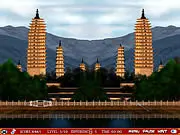 China Difference free online spot the difference puzzle game screenshot with Chinese temple image