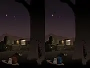 Screenshot of the 6 Differences online puzzle game showing a dark city scene