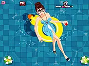Play Swimming Girl Dress Up online, free swimwear fashion game, dress up beach outfits