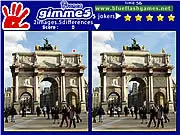 gimme5 - France game screen, free online find the differences game, French themed puzzle game