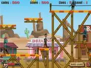 Town of Thieves game screenshot, brave sheriff fighting criminals in the dangerous town, player on a quest to get back village treasure, play free online action game