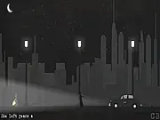Dark, atmospheric screenshot from Myosotis: Chapter 1, showing the private investigator character Rick standing in a shadowy, vintage hotel lobby.