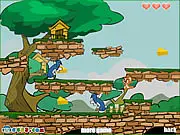 Jerry Steal Cheese game screenshot, Jerry the mouse running towards a piece of cheese while Tom the cat watches