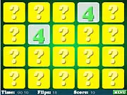 Pairs Game (Flip Flop) free online screenshot showing a grid of face-down cards ready to be matched by a player