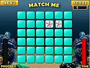 Match Me free online memory card matching game with aquatic theme on PlayArcadeHub