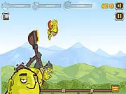 Go Go Goblin distance game screenshot, launching a goblin as far as possible, upgrade screen, cash collection