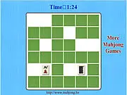 Mahjong Matching 2 game board showing traditional white Mahjong tiles flipped over, revealing various Chinese characters and bamboo designs