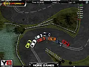 Supercars Madness 3D racing game screenshot, supercars battling on a circuit track, play free online racing game