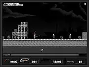 Rot Gut online action platformer game screenshot showing a character shooting enemies in a 1920s Prohibition-era city street