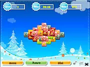 Kids Mahjong game screenshot showing a layout of tiles featuring simple, colorful pictures of animals and objects instead of traditional Chinese characters