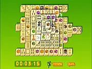 Shanghai Mahjong game board showing traditional Chinese character tiles arranged in a classic pyramid or dragon stack formation